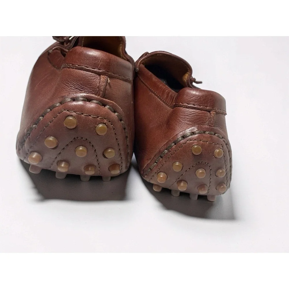 Ralph Lauren Purple Label Cordovan Brown Leather Drivers Loafers Size 7